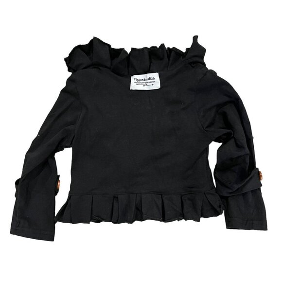 Pipperdoodles 3T Black Ruffle Cardigan Jacket - Picture 6 of 6